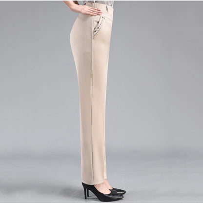 High-Waisted Fleece Pants | Elegant & Casual