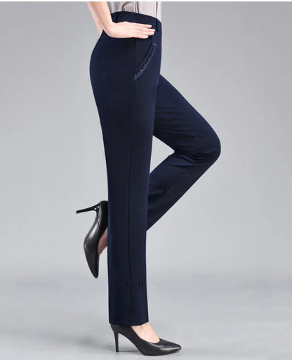 High-Waisted Fleece Pants | Elegant & Casual