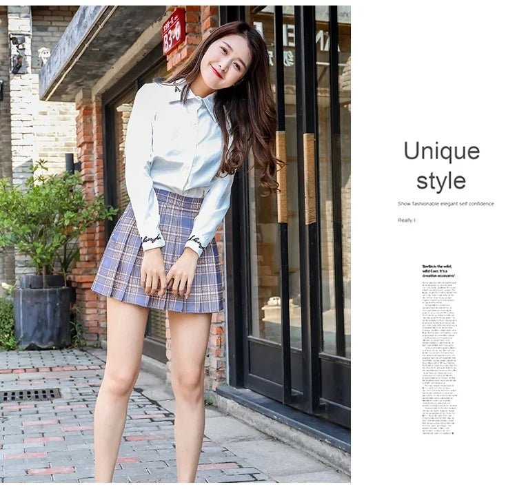 Mini skirt high waisted korean style