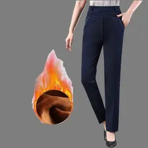 High-Waisted Fleece Pants | Elegant & Casual