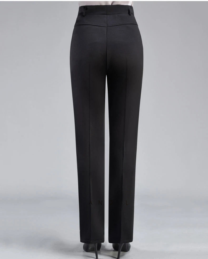 High-Waisted Fleece Pants | Elegant & Casual