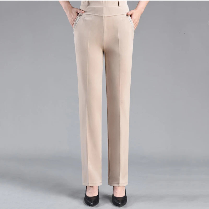 High-Waisted Fleece Pants | Elegant & Casual