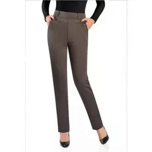 High-Waisted Fleece Pants | Elegant & Casual