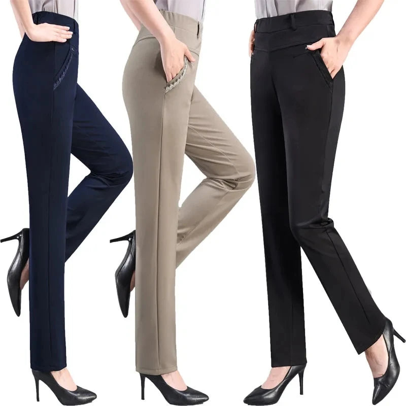 High-Waisted Fleece Pants | Elegant & Casual