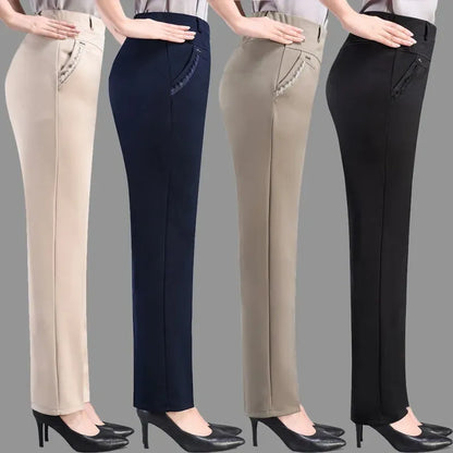 High-Waisted Fleece Pants | Elegant & Casual