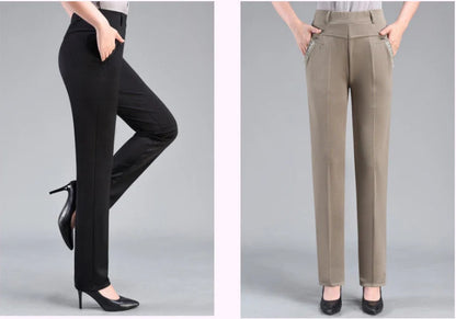 High-Waisted Fleece Pants | Elegant & Casual