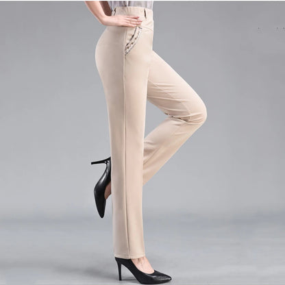 High-Waisted Fleece Pants | Elegant & Casual