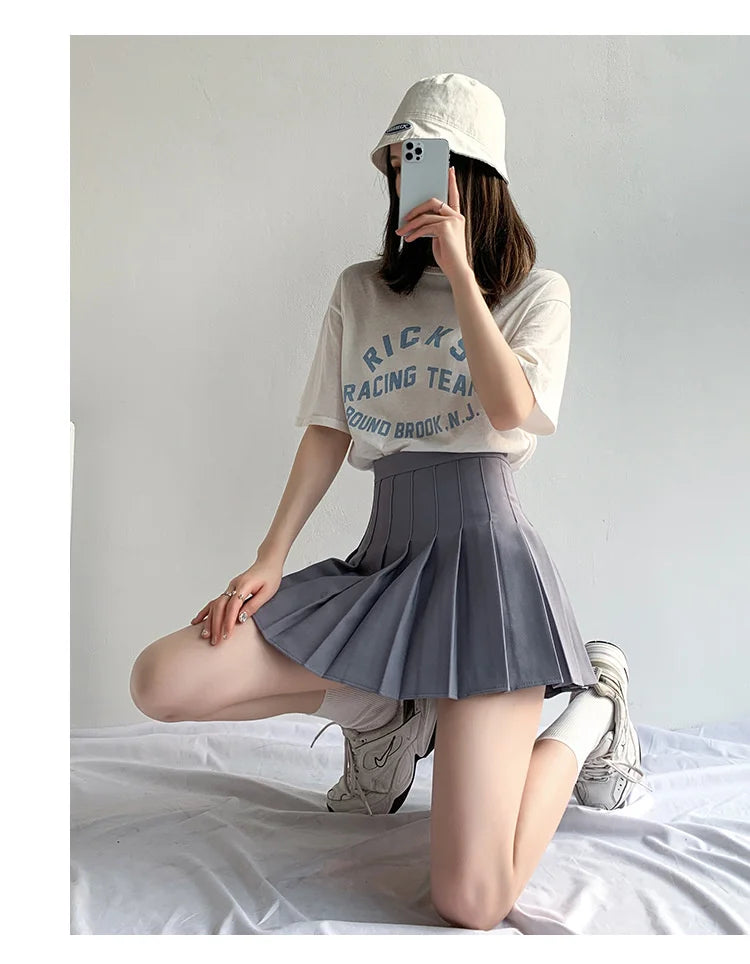 Mini skirt high waisted korean style